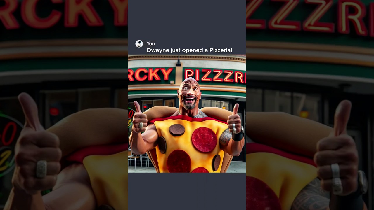 Dwayne Johnson Opens a Pizzeria 🍕 #ai #chatgpt #aiart